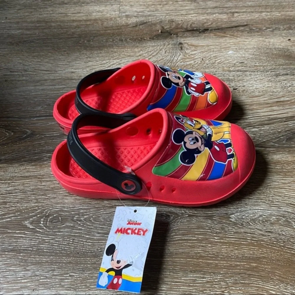 Mickey Mouse Shoes‎ Unisex Size 11-12 Slip On Red Summer New